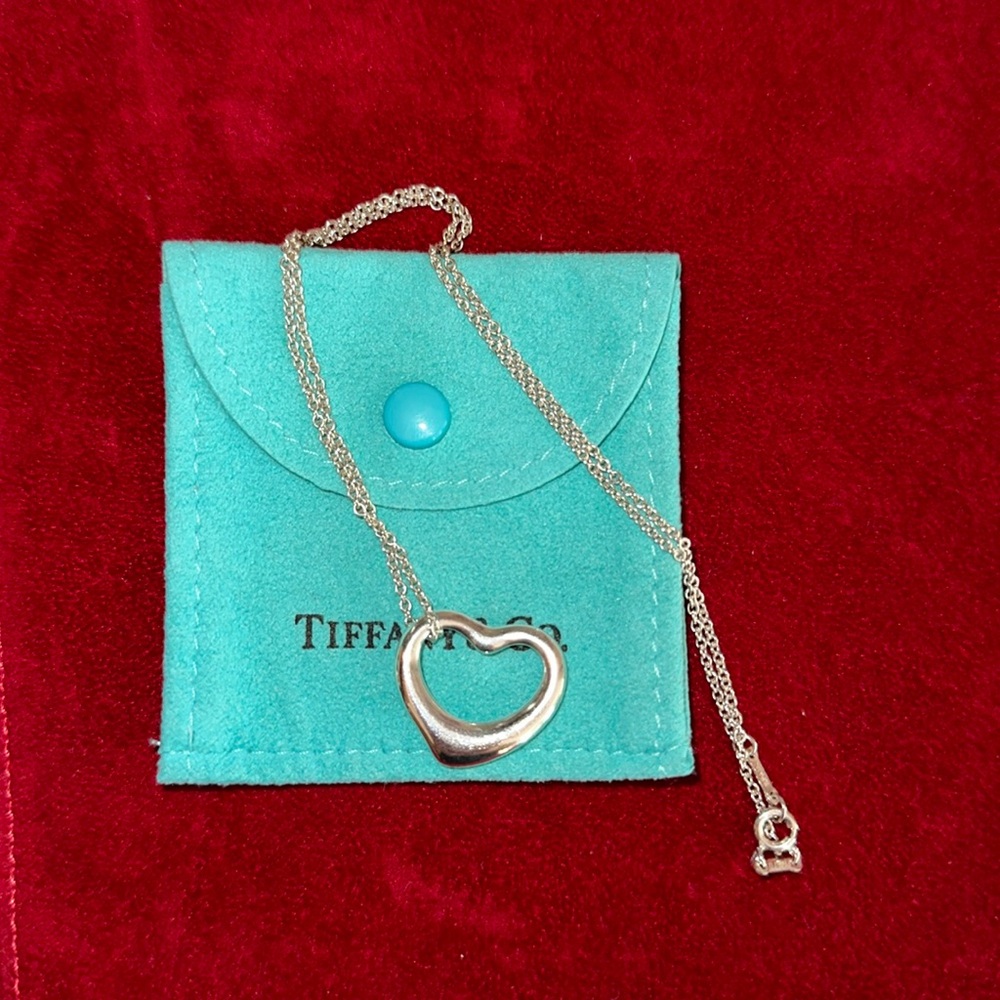 Tiffany & Co open heart necklace